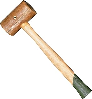 Weaver Leather Supply Rawhide Mallet, Silent Robust Water Buffalo Leather Hammer, Leathercraft Tool for Tooling, Rivet Setting, and More, 11 Oz, Brown
