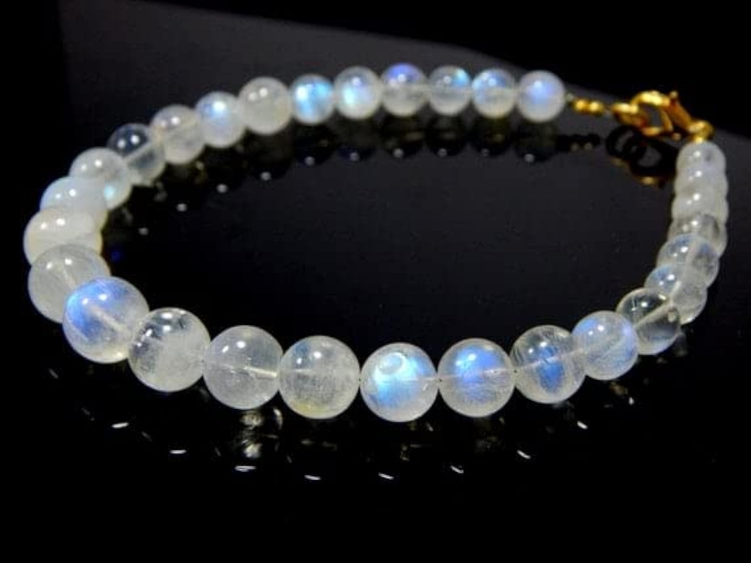 Perles de lune arc-en-ciel lisses de 9x6.8mm, gemme naturelle pour colliers et bracelets artisanaux