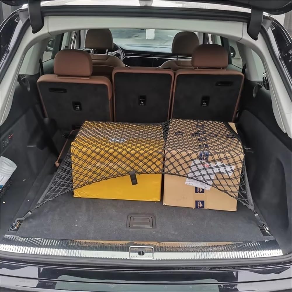 Gepäcknetz Auto Zweilagiges Kofferraum-Gepäcknetz Mit Haken Elastisches Nylon-Organizer-Netz Universell Passend Für Q7
