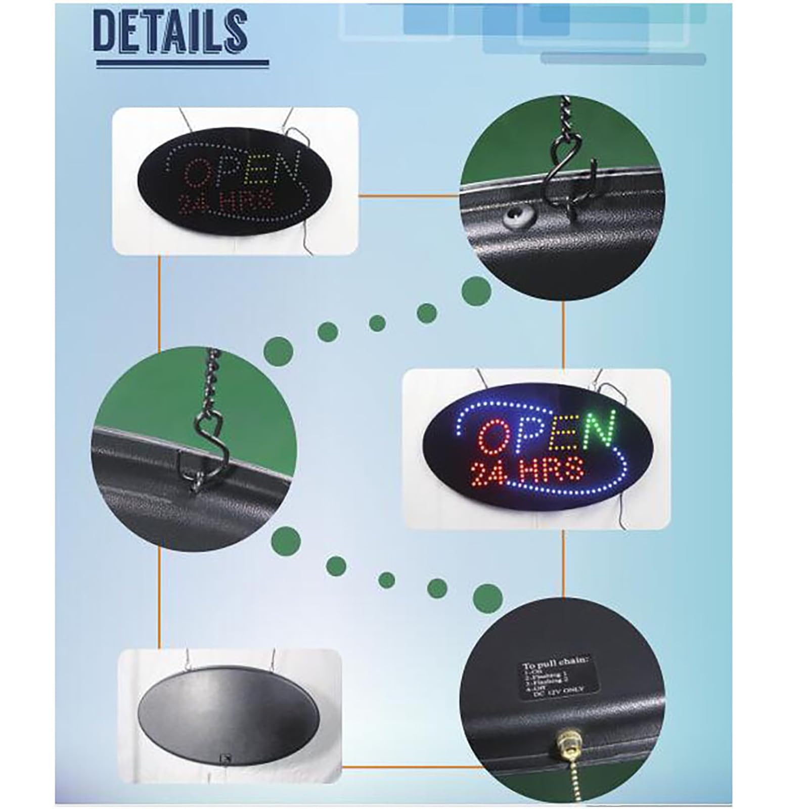 Lámpara de Cartel de Farmacia de 30x60 cm, Letrero de neón LED para dispensario, Corriente: 2500 mA, 3 Modos, Panel de acrílico, Cubierta Trasera de ABS, para Tienda colectiva
