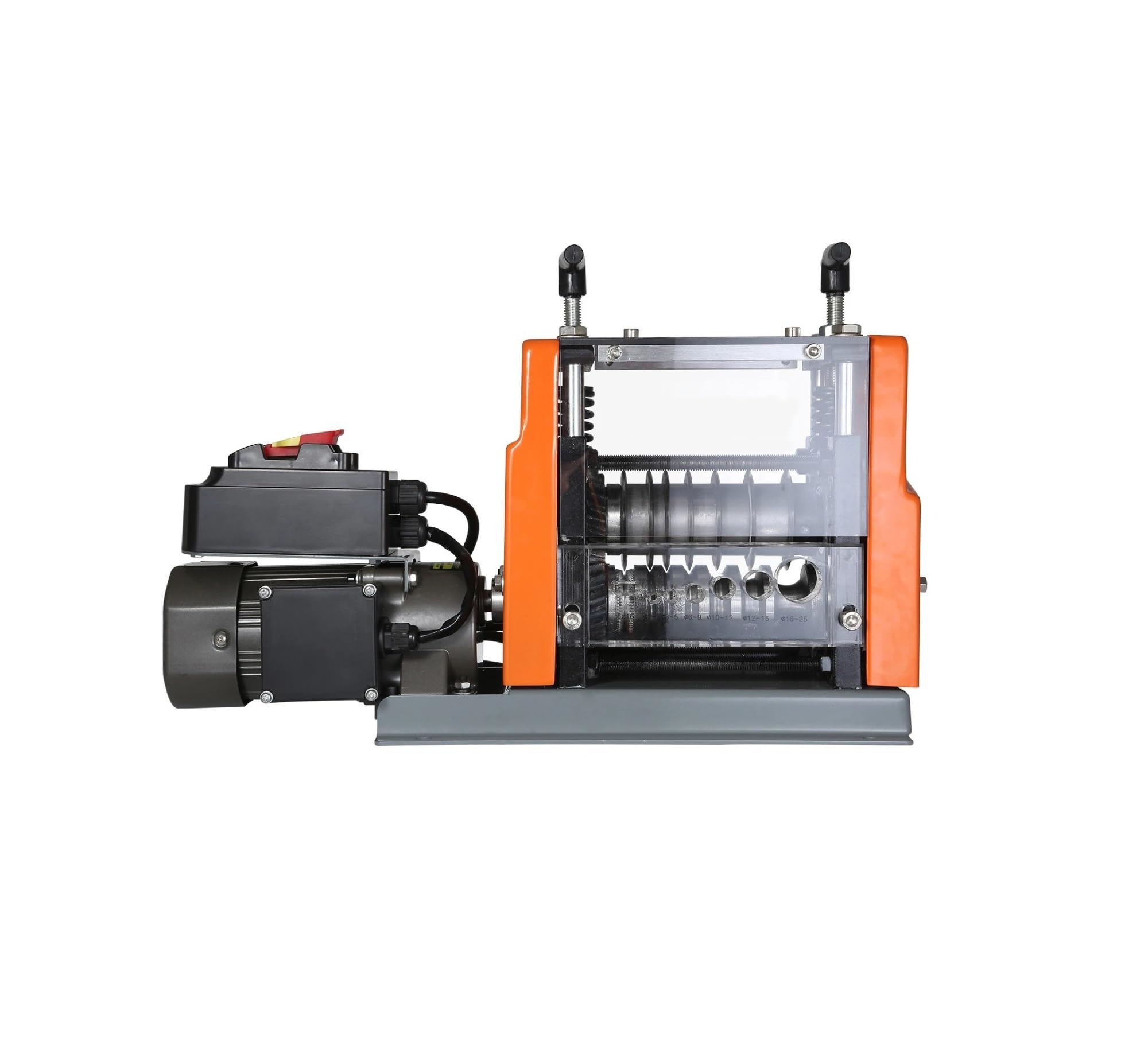 60W 1.5-25mm Electric Wire Stripping Machine Visible Stripping Depth 6 Round+1 Flat Channels for Scrap Copper Recycling