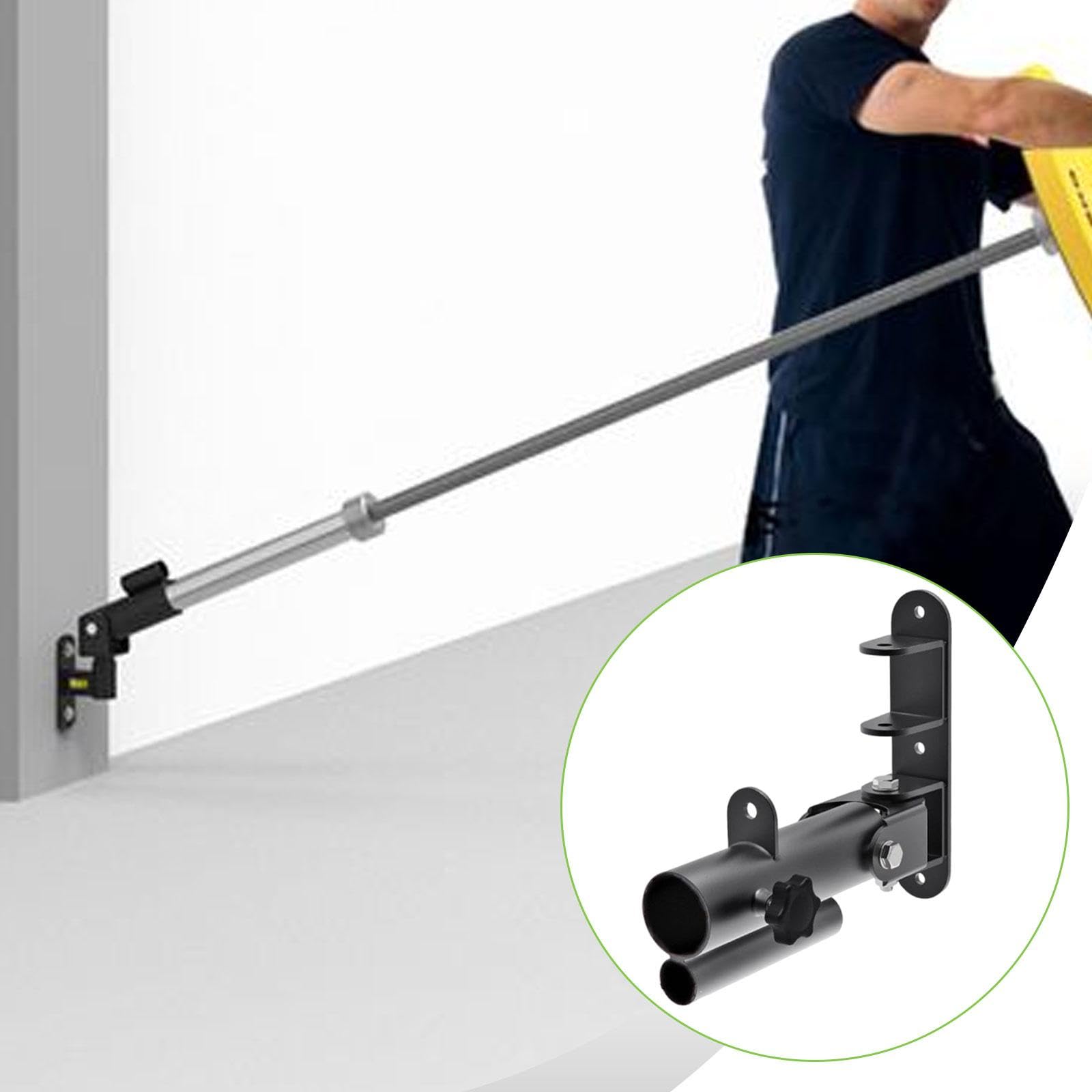 Homyl Supporto da Parete per Barra da Palestra per Garage, Nero, per Allenamento di di Spalle E Avambracci