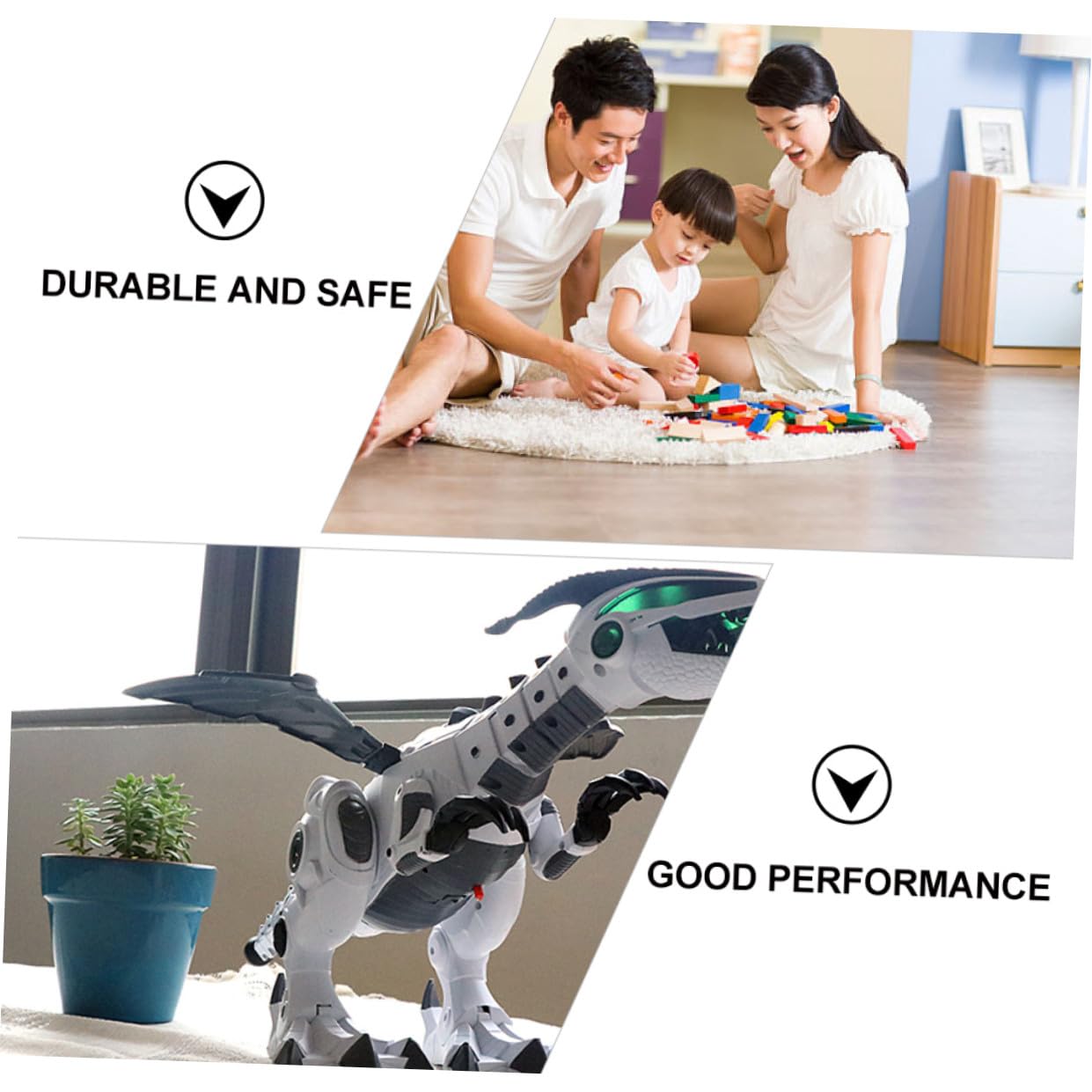 HANABASS Juguete de Dinosaurio Mecánico Eléctrico con Spray y Sonido