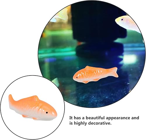 Miniatura 6 de Figura flotante de cerámica de peces Koi para decoración de acuario, té flotante para mascotas, para escritorio, jardín de hadas y estanque de agua