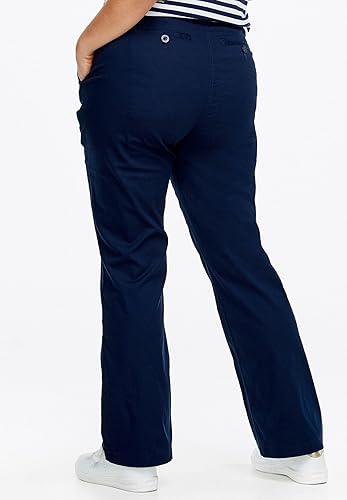Miniatura 3 de Ellos Pantalones chinos elásticos clásicos de talla grande para mujer