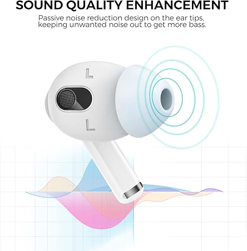 Miniatura 2 de AhaStyle 3 pares de fundas de silicona para auriculares de 3 almohadillas de silicona no cabe en la funda de carga compatible con Apple AirPods 3