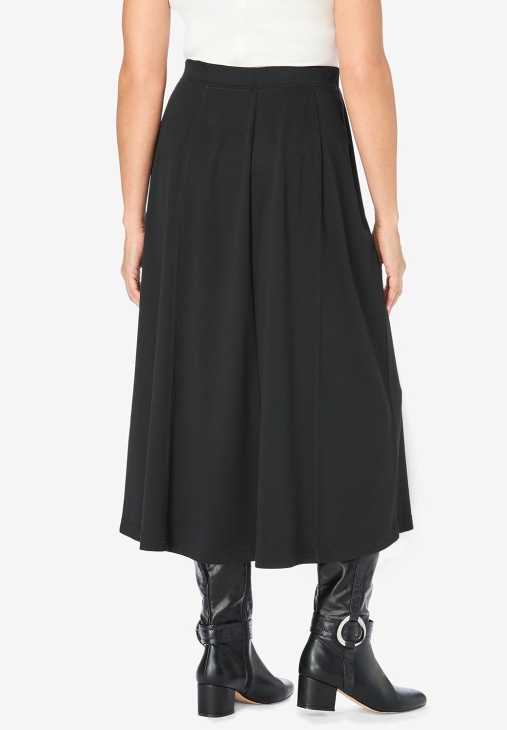 Woman Within Plus Size Ponte Knit A-Line Skirt