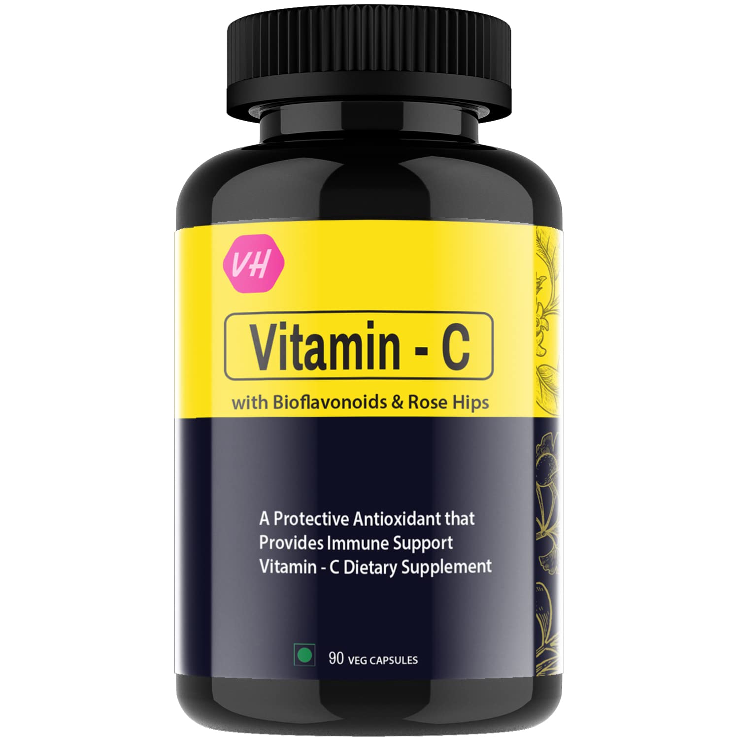 Vitaminhaat Vitamin C with Bioflavonoids & Rose Hips 90 Capsules (B09KCKFLDH) Amazon Price History, Amazon Price Tracker