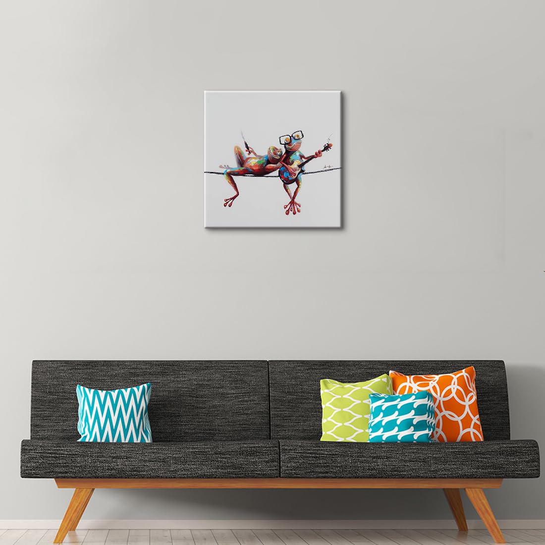 アート作品 『 frog 』 原画 現代アート 蛙 インテリア雑貨 壁掛け絵画