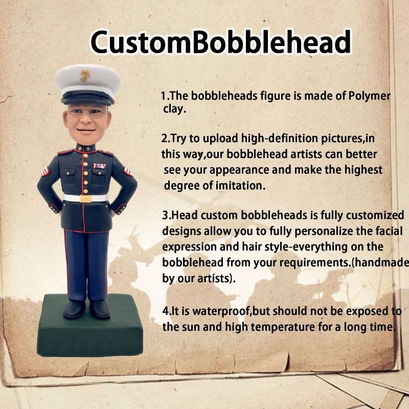 Individueller Wackelkopf, personalisierte Männer in Polizeiuniformen, Geschenke für Männer, einzigartige Geschenke für individuelle Soldaten