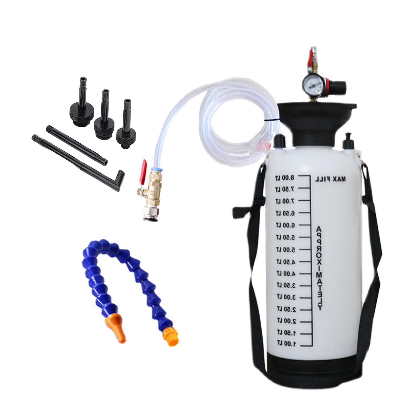 8 Liter Einfüllbehälter für Getriebeöl, Getriebeölpumpe für Kraftfahrzeuge, Transferpumpe, Getriebeöl Und Dosiergeräte, ATF Einfüllstutzen, 8L mit Adapter