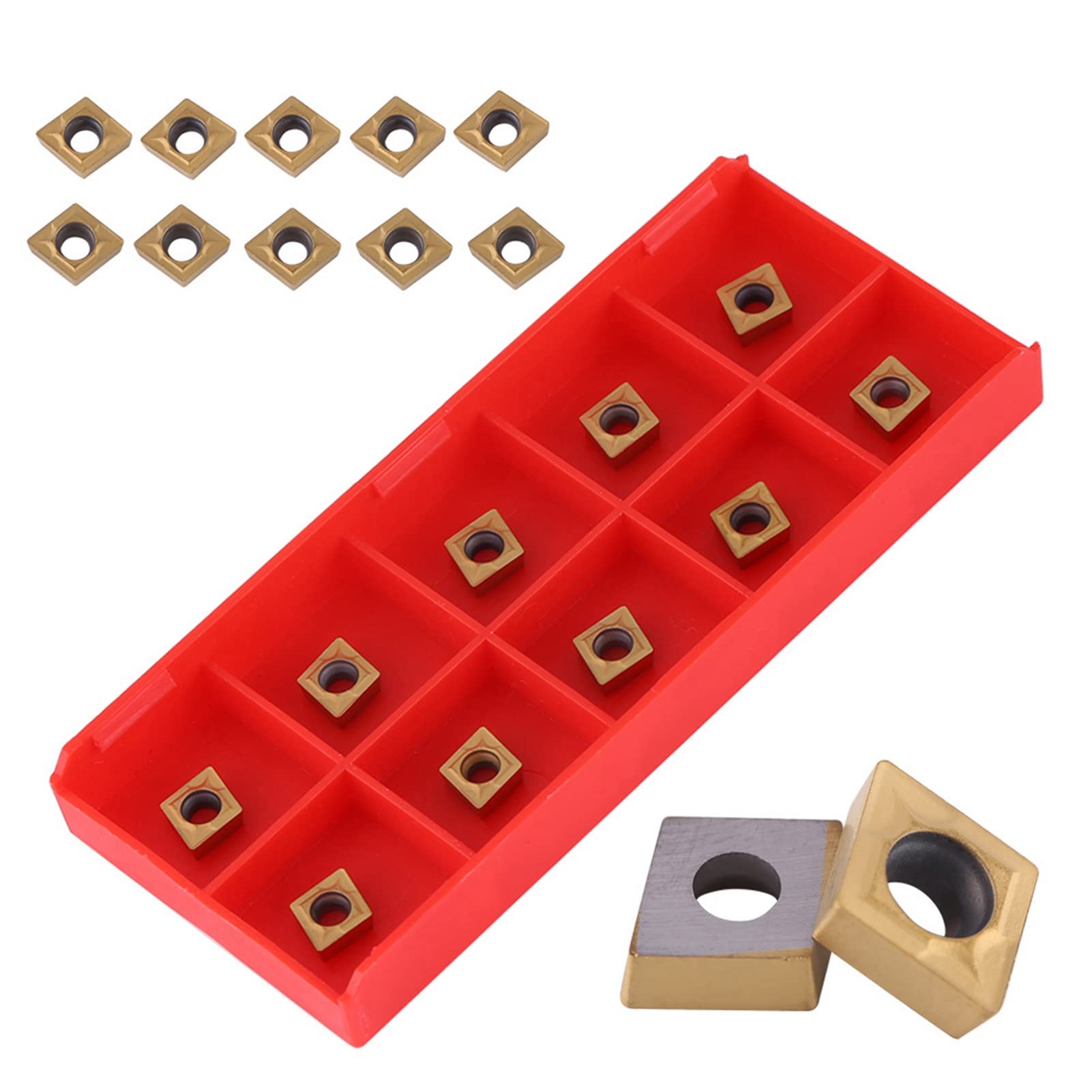 20 Inserts Réversibles En Carbure De Tungstène TCMT110204/TCMT 731 - Pour Tournage CNC Acier Et Inox - Dimensions ~10mm, épaisseur 2mm