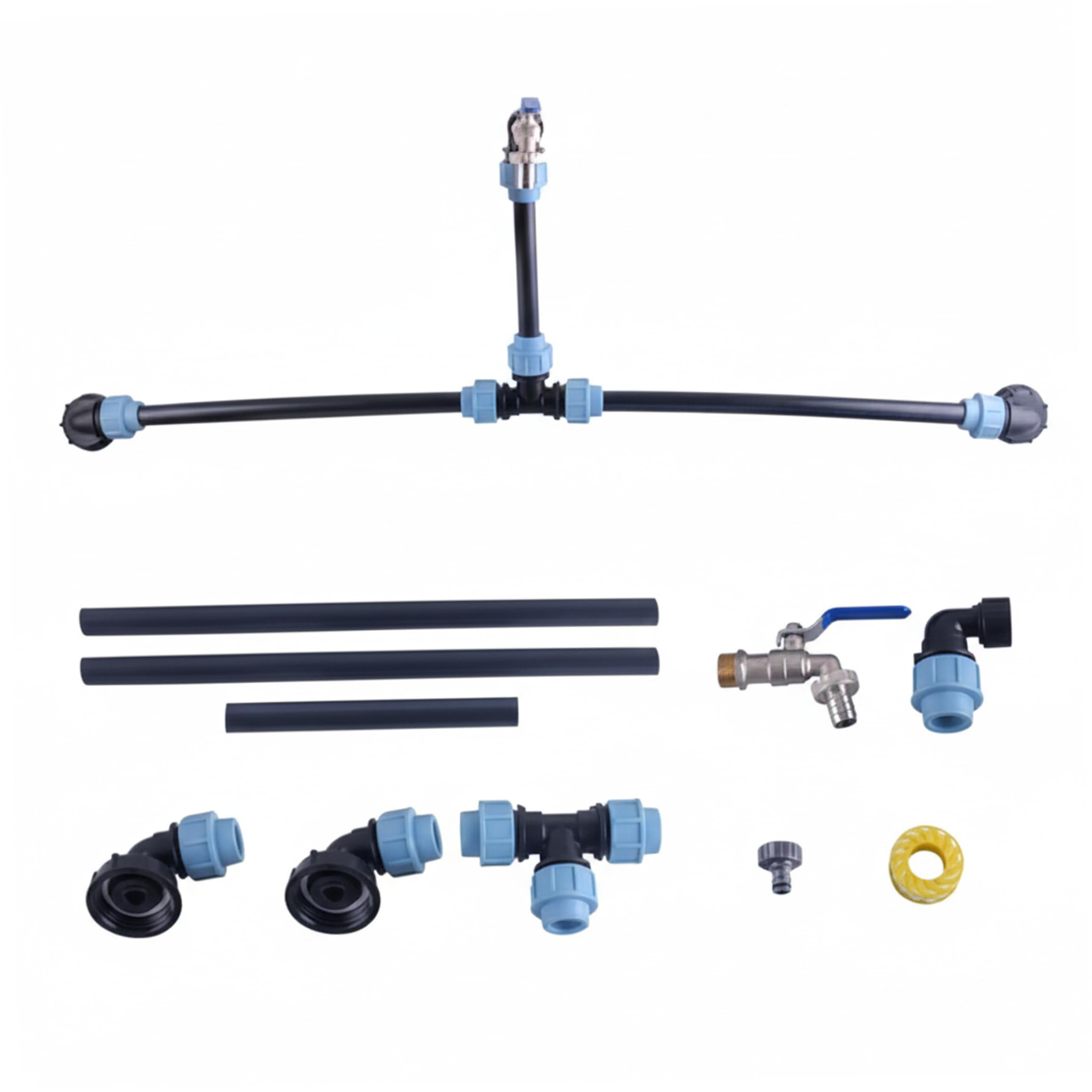 Raccords de fourre-tout IBC kit de connexion pour 2 réservoirs avec robinet en laiton 0.50 pouce