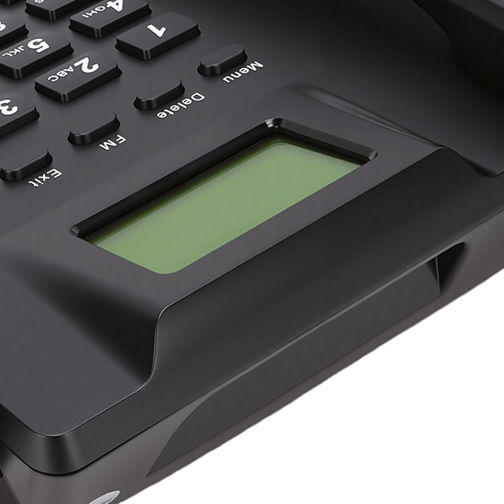 Telefono fisso cordless Dual SIM GSM 2G, nero | Telefono da scrivania con batteria integrata da 1200 mAh e funzione sveglia, rubrica da 500 contatti, ideale per la casa
