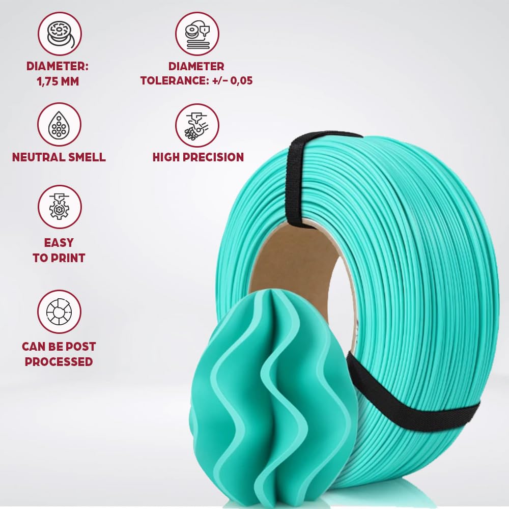 ROSA3D PLA Pastel Filamento 1,75 mm para impresora 3D, Pesca Bobina 1kg