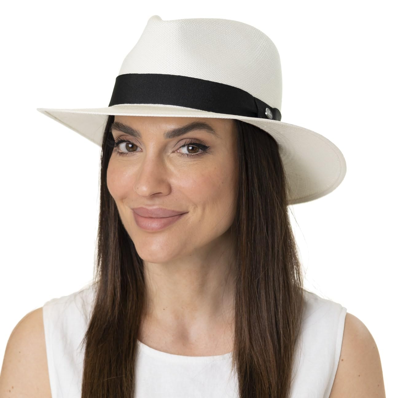 LIERYS Georgo Panamatraveller Hut Damen Herren Aus Echtem Panamastroh Unifarbenes Design Mit Kontrastreichem Garniturband Panamahut Frühjahr Sommer
