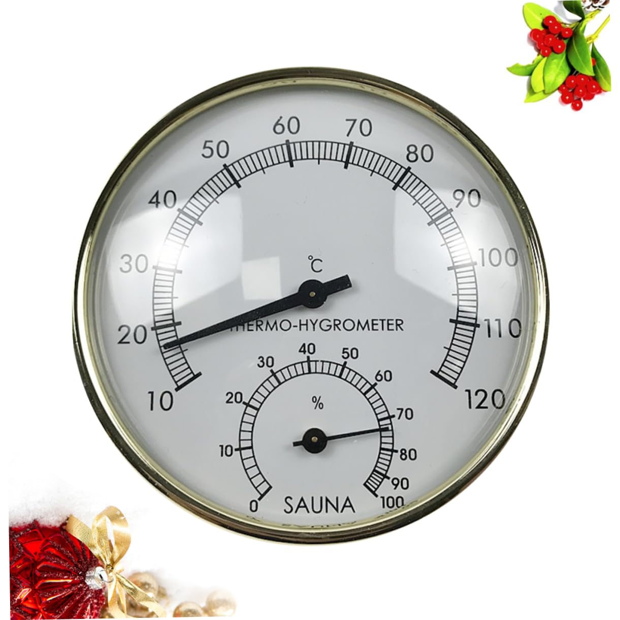 Hemobllo 3pezzi Termometro Igrometro Analogico per Sauna Misuratore di umidità e Temperatura e Facile da Leggere Strumento Multifunzionale per Ambienti Interni e Terrari Design Moderno con