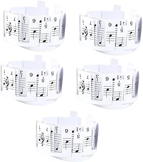 SUPVOX 5 Sets Piano Keyboard Stickers Transparent Piano Stickers Removable Piano Keyboard Note Labels Piano Keyboard Labels Sticker Labels Non-Sticking Piano Note Chart Piano Parts Major