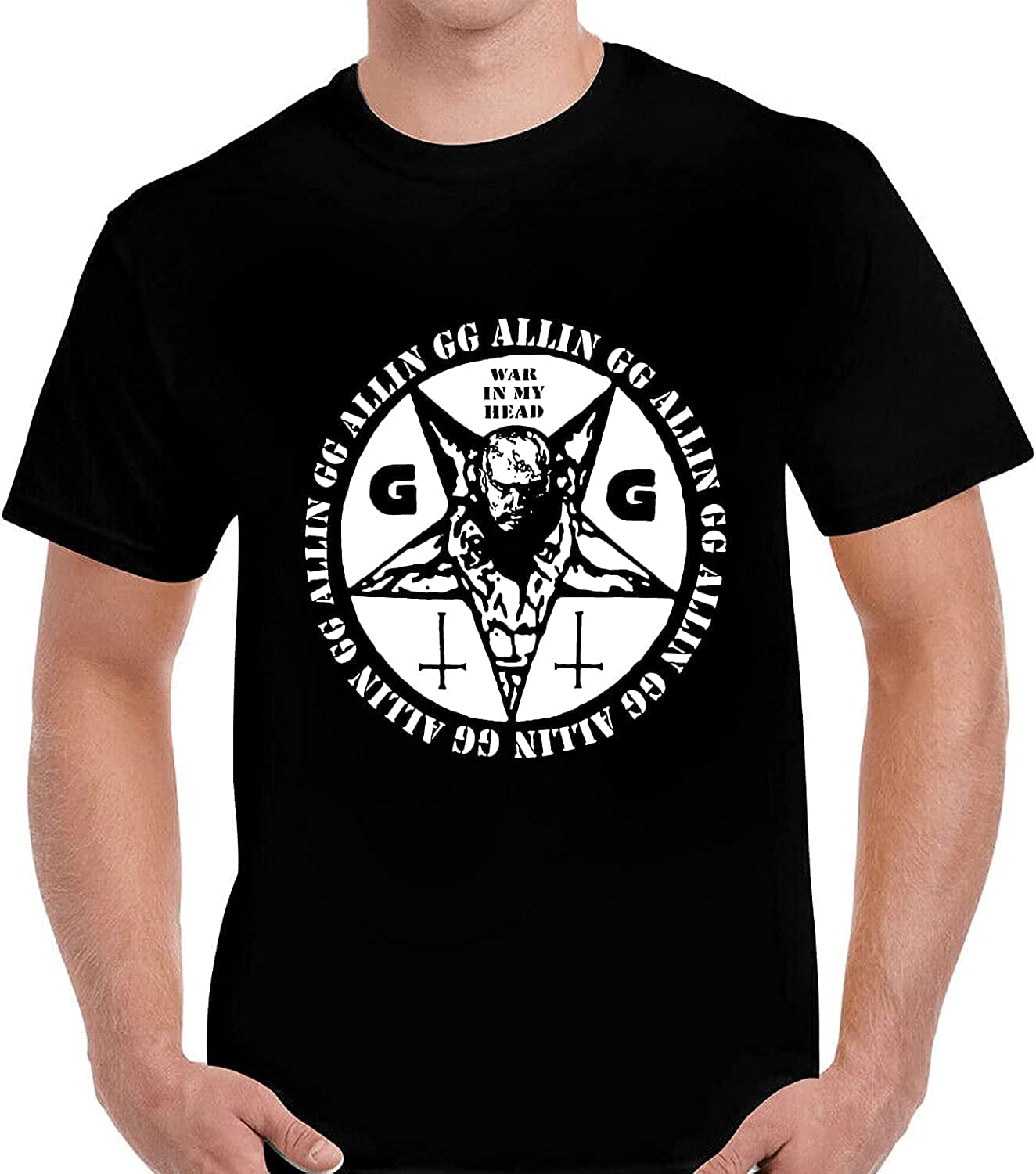 T-shirt GG Allin imprimé graphique résistant noir taille 3X-Large