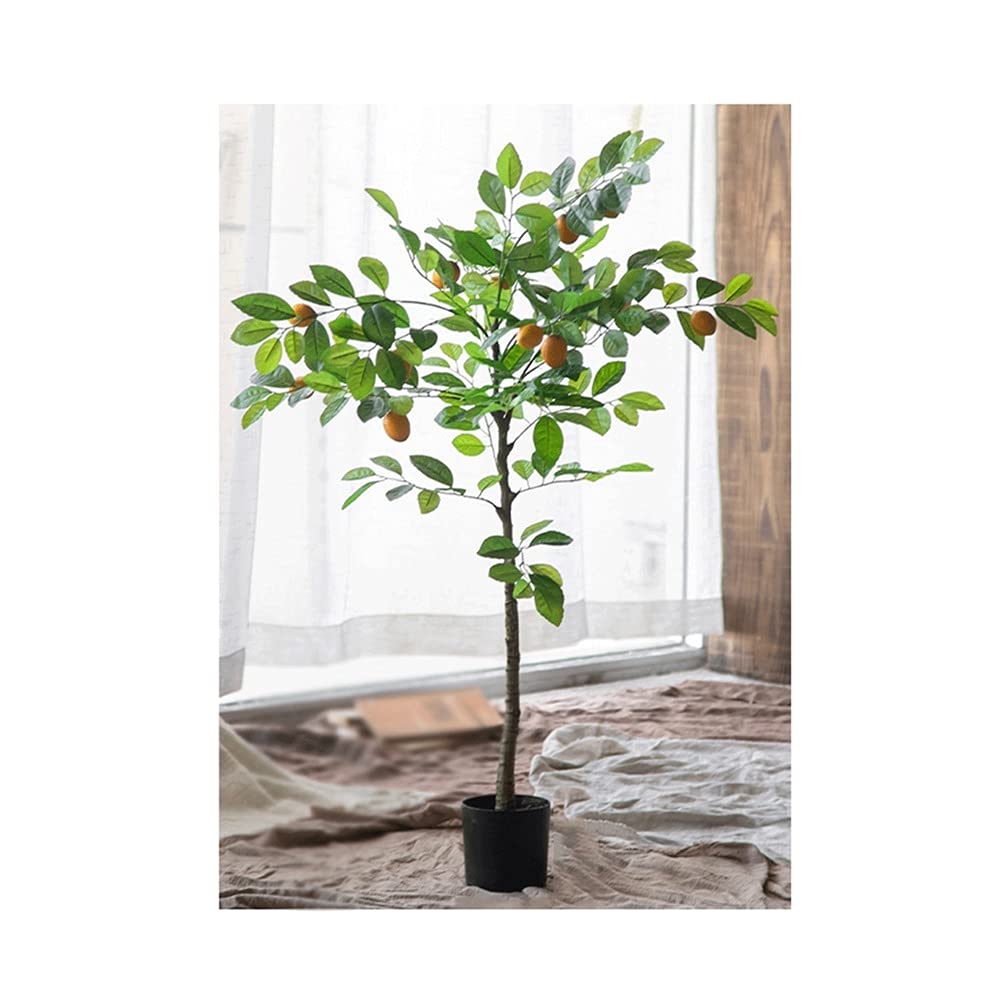 SWENEEN Artificial Tree Artificial Plant Fake Trees Pot Faux Tree Greenery Plants Indoor Outdoor Decor Decorate,Green-110Cm,Green-110 cm