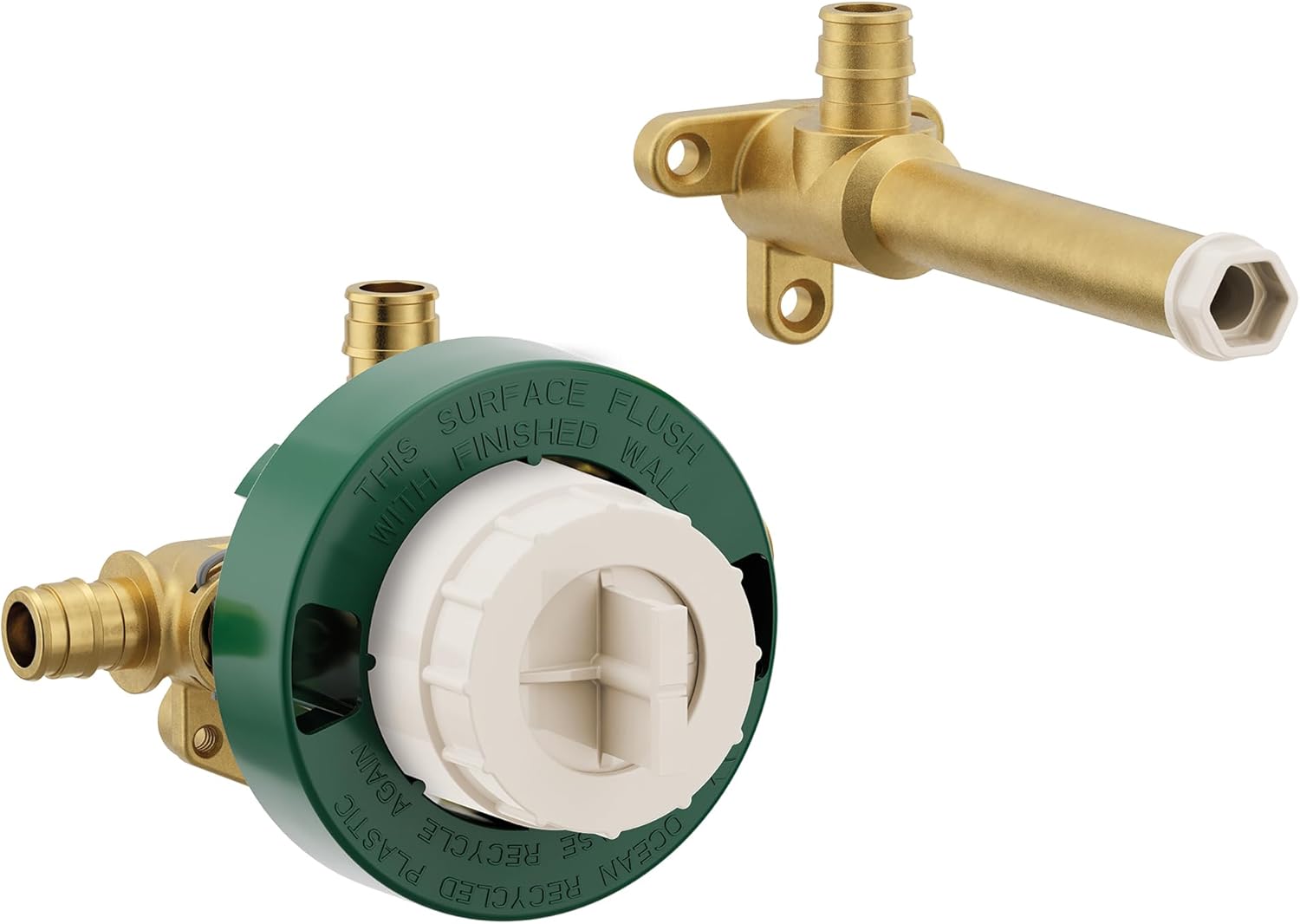 Moen Single Handle Wall Mount Tub Filler High Flow Tub Faucet Rough-In Valve with Cold PEX Connections, WMV130CXS