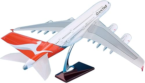 MUZIZY Copia Avión Modelo 1160 18.1 in Avión ABS Metal Aviones Airbus A380 para Qantas Producto Terminado Colección Modelo Plano
