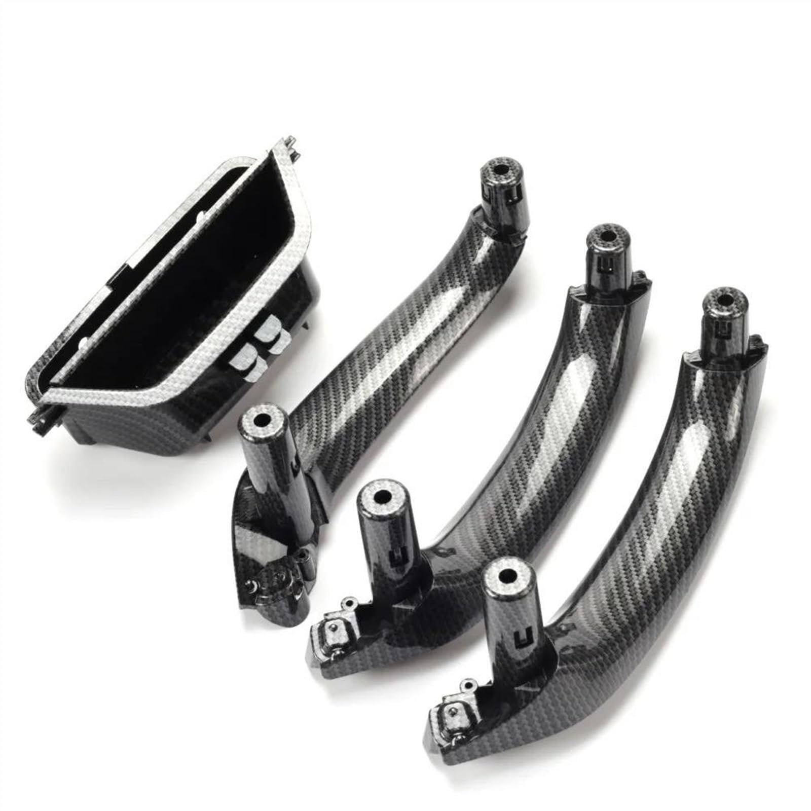 Blnetu Lhd Carbonfiber Pattern Set Lhd Rhd 51417250307 Car Front Left Door Inner Handle Pull Trim Panel Handle For X3 X4 F25 F26 2010-2016 (Lhd Carbonfiber Pattern Set)