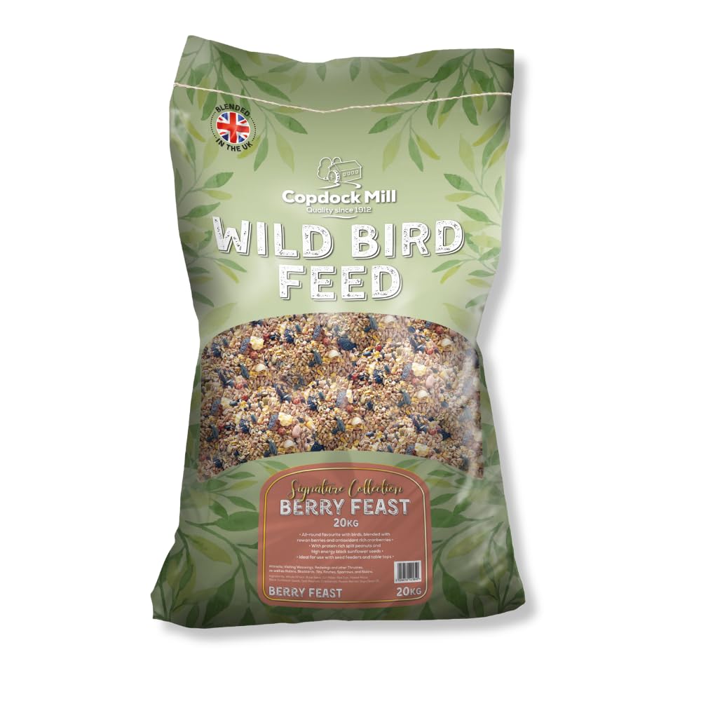 Copdock Mill Wild Bird Seed 20kg – Signature Collection Berry Feast Wild Bird Food – All Year-Round Bird Seed – 100% Natural Ingredients Including Peanuts for Wild Birds – Suitable for All Species — image 1