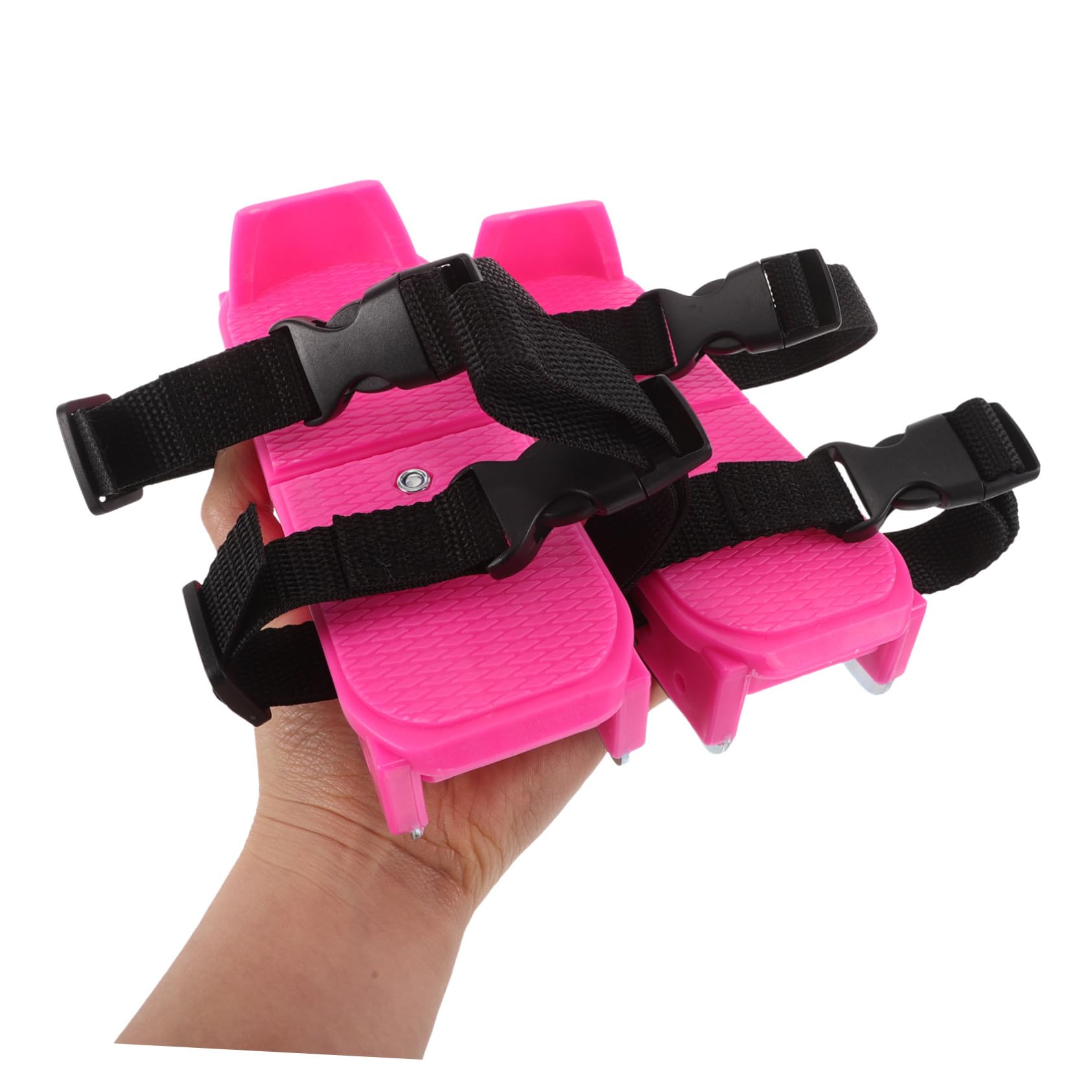 Abaodam Patines de Nieve Ajustables para Niños, 1 Par Rosa