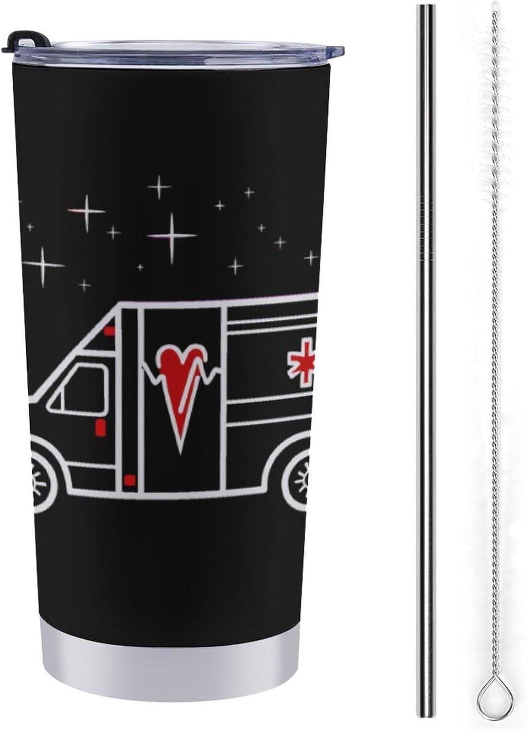 EMS-Ambulance-paramedics Travel Coffee Mug Stainless Steel Insulated Tumbler Water Bottle Tea Cup for Home Office