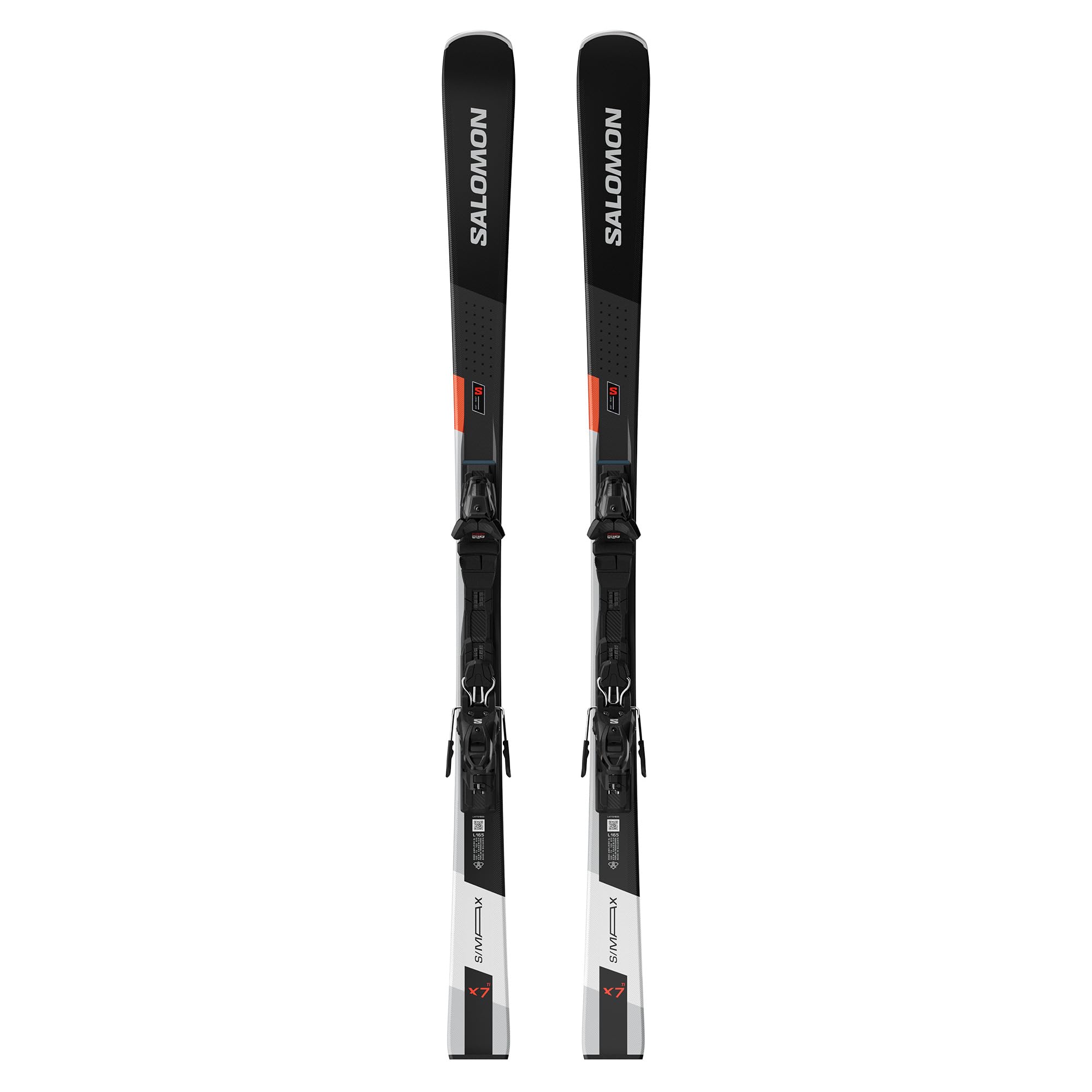 Salomon E S/MAX X7 Ti + M10 GW L80 Black/Neon Red/Chrome - 165