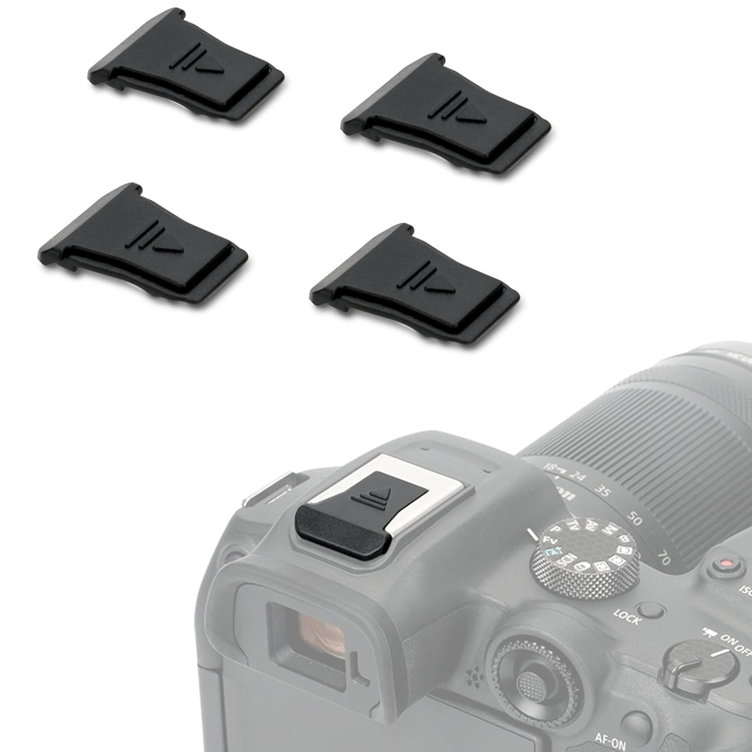 4PCS Camera Hot Shoe Cover Protector Cap Specially Designed for Canon EOS R8 R50 R6 Mark II R10 R7 R5C R3 Mirrorless Camera Replace Canon ER-SC2 Shoe Coverï¼Ë†NOT fit Canon EOS R5 Cameraï¼â€°