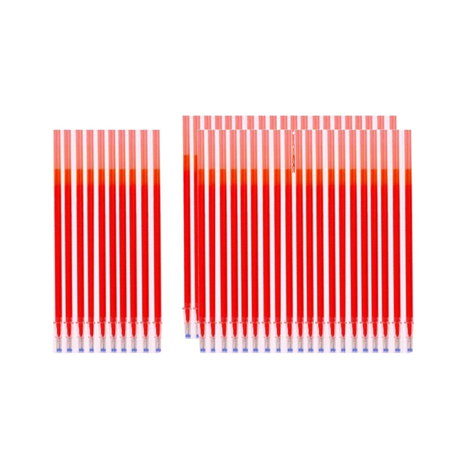 Juego de 10 recambios de bolígrafo borrables con calor para costura, 50 unidades, color rojo