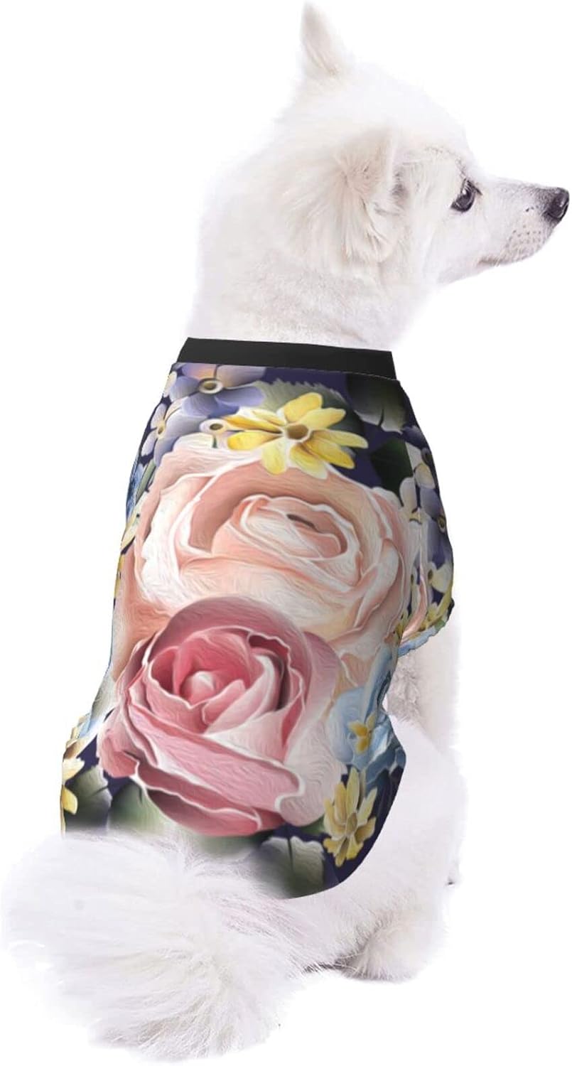 floral dog coat