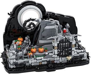 DWIU Classic Movie Scene Halloween Spiral Hill Mech Building Blocks, MOC-55681 for Film The Nightmare Before Christmas, Collectible MOC Set Toy Compatible with Lego (1657PCS)