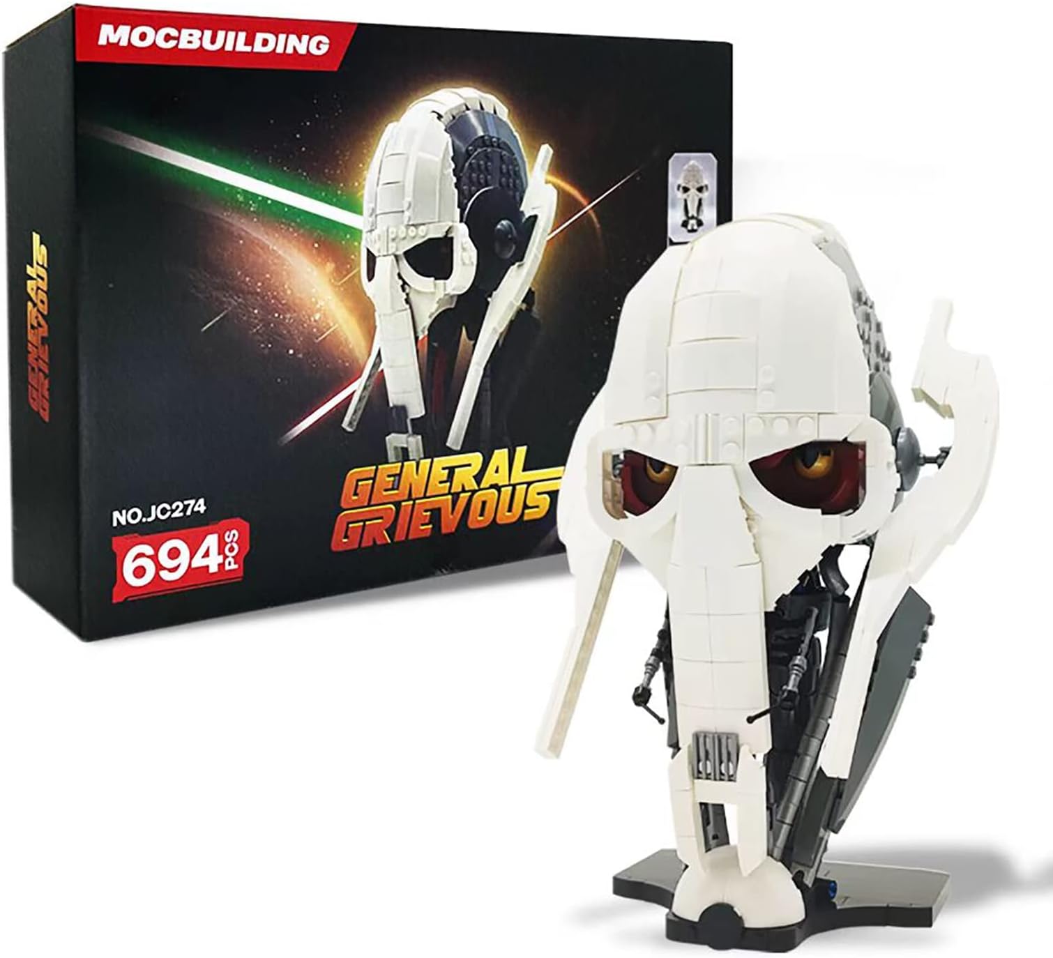 Easter Basket Stuffers, Room Decor, Easter Gifts for Kids, General Grievous Helmet Model Blocks Toys for Boys 5-7/Adult Brithday Easter Gifts for Kids 8-12 694pcs