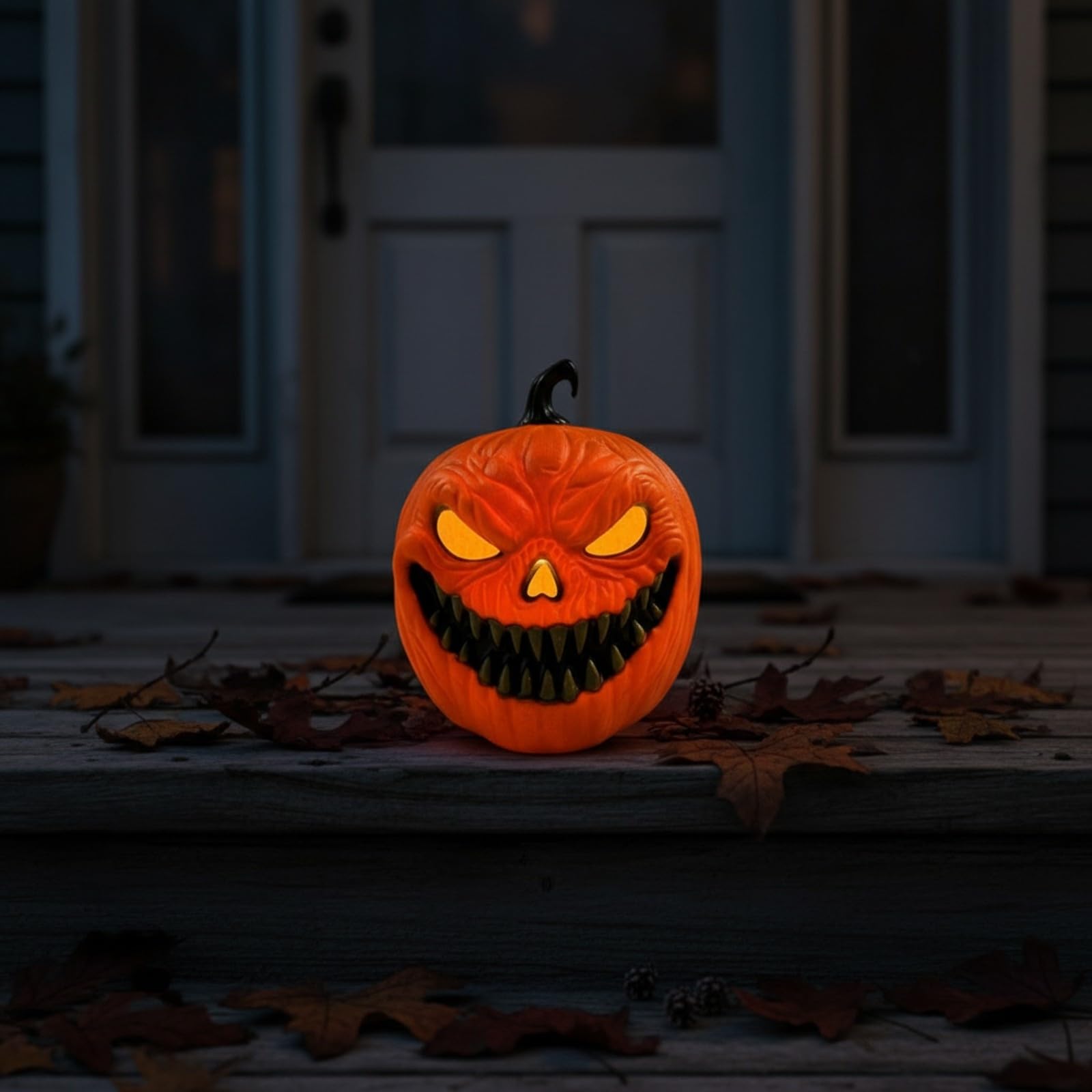 Gralara Zucca Luminosa Festiva Jack-o'-Lantern | Facile da Usare, Zucca di Halloween con Luce, Calda, per Tavolo, Vocale