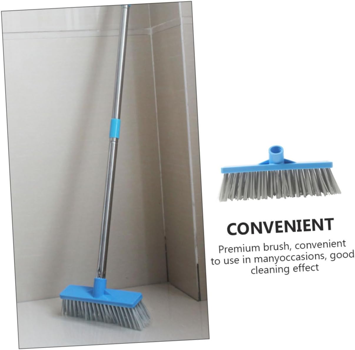 Blue Plastic Floor Broom Head Replacement Accessory for Home Cleaning