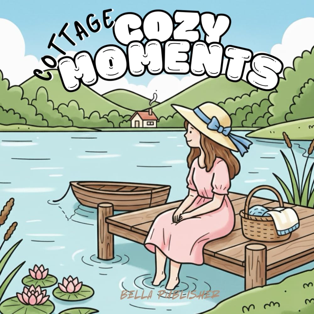 Cottage Vibes: Cozy Moments Coloring Book: Relaxing Country Scenes and Peaceful Cottage Life in Simple, Thick-Lined Art for Stress Relief and Calm Creativity (Cozy Moments: Simple Bold Lined)