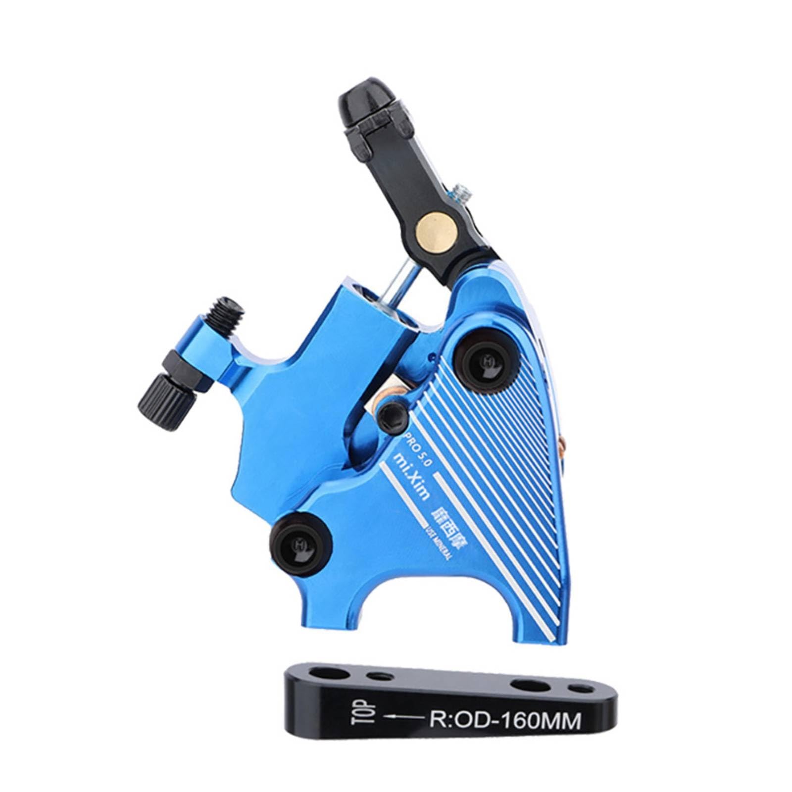 MERIGLARE Scheibenbremse Fahrrad Bremssattel Bremszange Bremskörper Bremsanlage mit Adapter für 140/160 Cm Und Exakter Passung für Standardaufnahmen für Rennrad, Blau, 140/160mm Universal