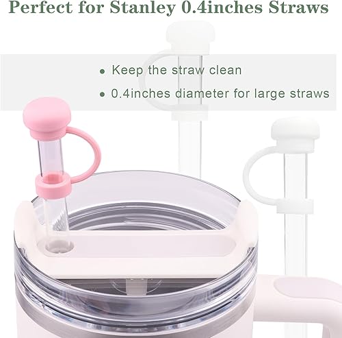 Miniatura 2 de Juego de 6 fundas de silicona para popotes Stanley, Simple Modern Tumbler, Yeti, Owala, Hydro Flask, Meoky, MaxBase, Hydrapeak u otras botellas,