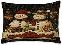 Vista 3 de Juego de Ropa de Cama Acolchada Navideña Personalizada – Manta Navideña de Santa, Muñeco de Nieve y Cascanueces con Personalización – Colcha Suave