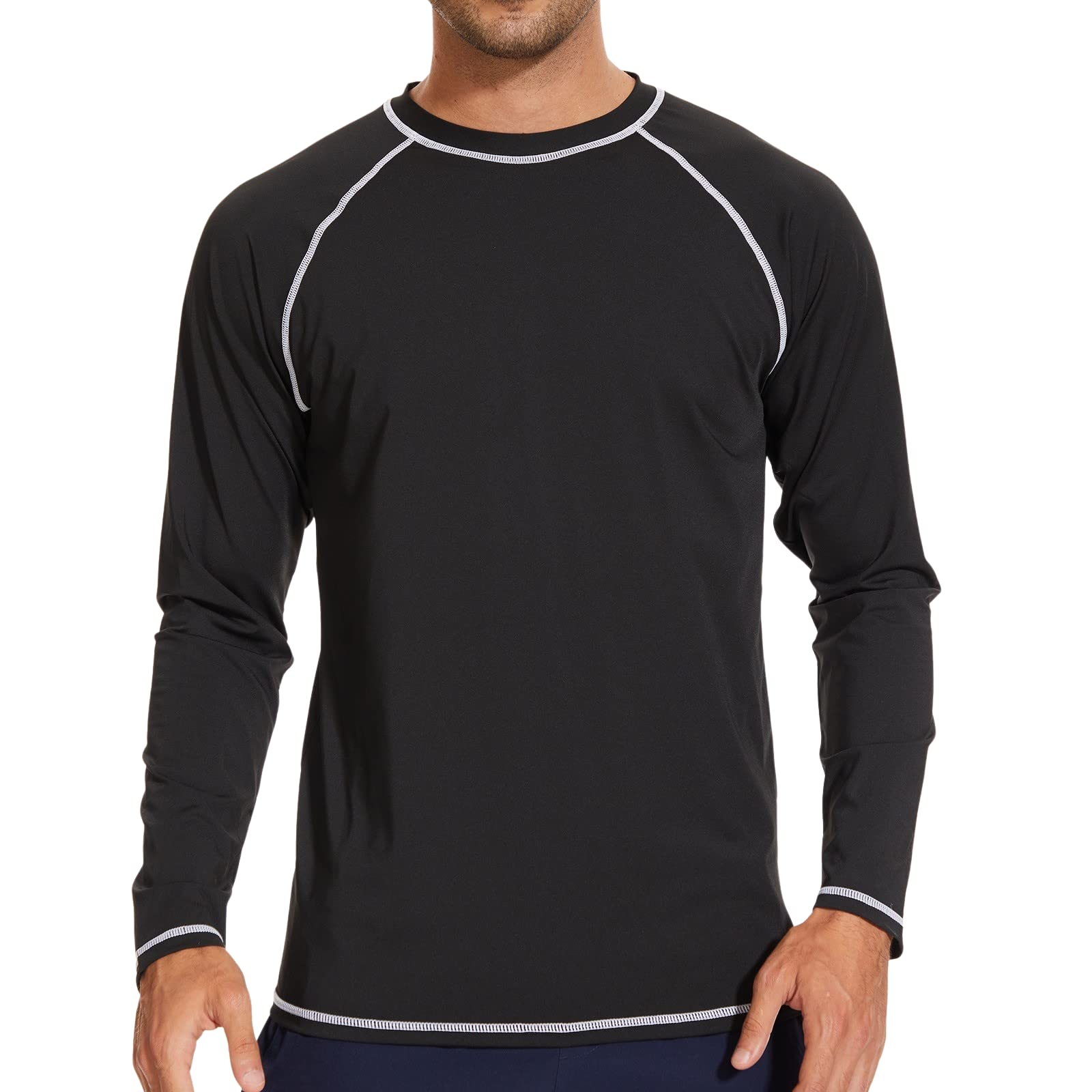 Arcweg UV-Schutz T-Shirt Herren Rashguard UPF 50+ Langarmshirt Sommer Tshirt Strand Schnell Trocknend Leicht Badeshirts Surfen Angeln Wandern Top