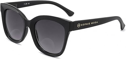 Womens Reading Sunglasses - Solare Polarised Black SR06-BK150