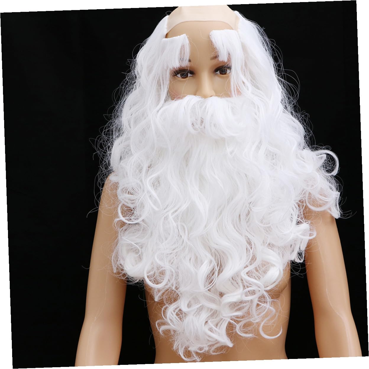 Santa Claus Cosplay Set Beard Eyebrows Wig Costume Props Safe Skin-friendly Party Fancy Dress Halloween Celebration Accessory