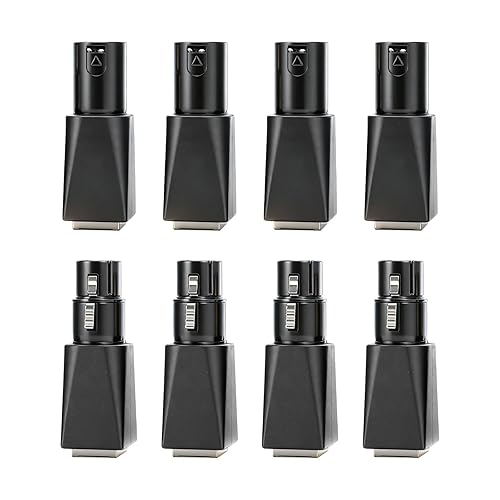 4 PCS DMX a RJ45 Conector Macho/Fmale 3-Pin XLR Adaptador Plug, este adaptador puede utilizar cualquier cable Ethernet Cat-5 como un cable Dmx512,