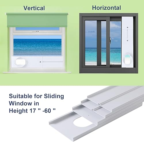 Miniatura 3 de Kit de ventilación de aire acondicionado portátil con manguera de escape de 5.9 pulgadas y acoplador, kit de ventilación de CA sin costuras, kit de