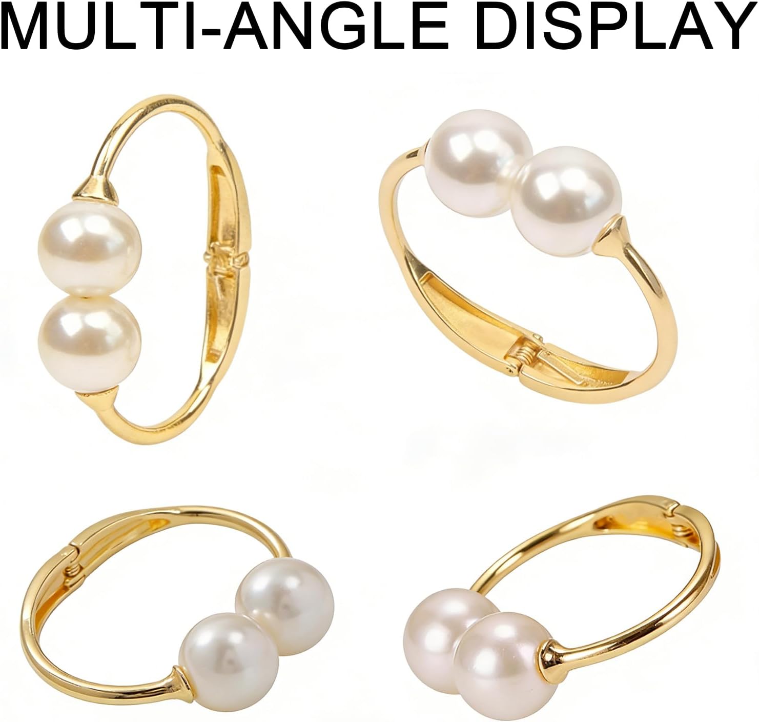 Curtain Tiebacks, Pearl Bracelet Decorative Curtain Tie Backs Wrist can be Worn 2Pcs Window Curtain Tieback for Home Office Decor Drapery Curtain holdbacks with Ties (Gold)