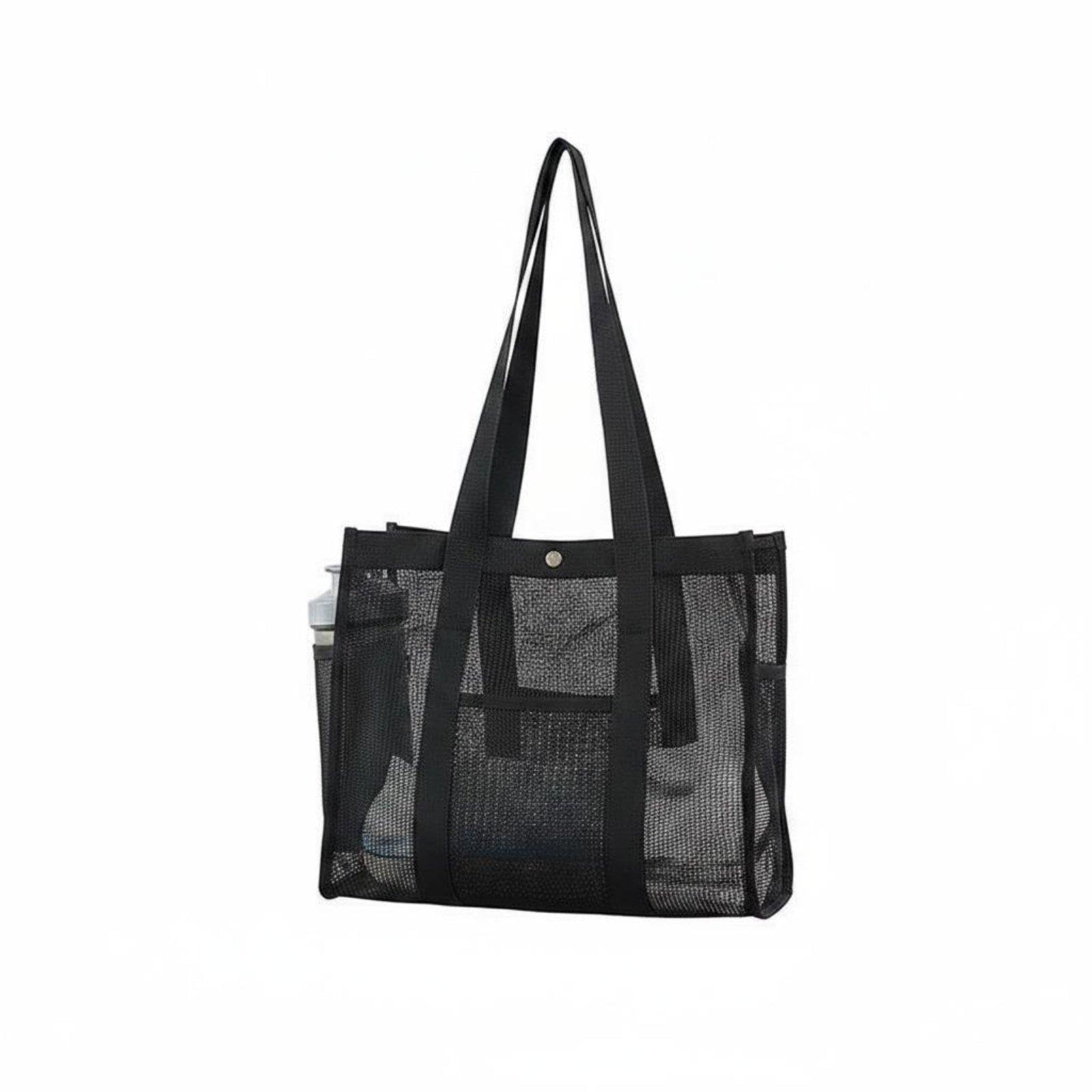 ™ Mesh Swim Bag Breathable Mesh Beach Tote Lightweight Swim Bag for Swimming, Gym, Travel Black-image-45