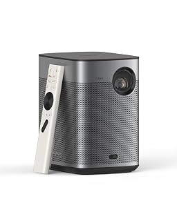 XGIMI Halo+ GTV Portable Projector, 700 ISO Lumens, Google TV with Netflix, Built-in 2.5H Battery, 2x5W Harman Kardon Speakers, Auto Focus & Keystone, 200" Screen for Backyard Cinema & Camping